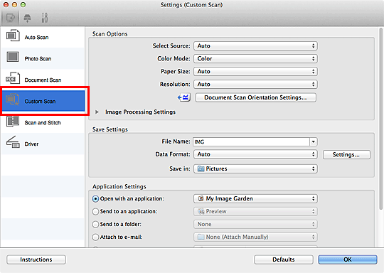 Imagen: cuadro de diálogo Configuración