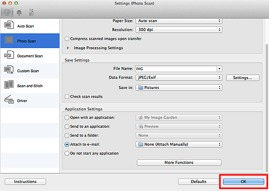 Imagen: cuadro de diálogo Configuración