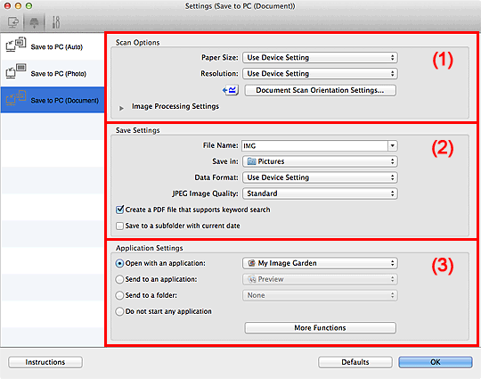 Imagen: cuadro de diálogo Configuración