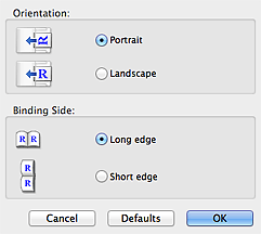 figure: Document Scan Orientation Settings dialog