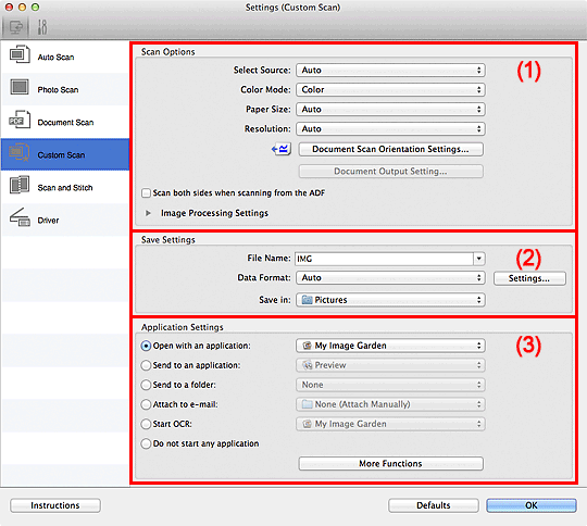 figure: Settings dialog