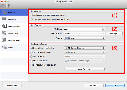 figure: Settings dialog