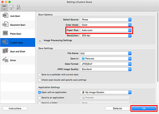 Imagen: cuadro de diálogo Configuración