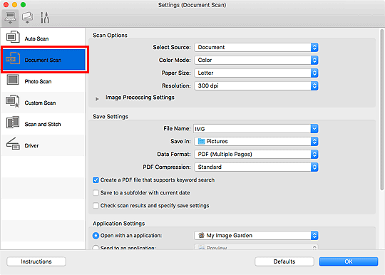 Imagen: cuadro de diálogo Configuración