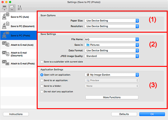 Imagen: cuadro de diálogo Configuración