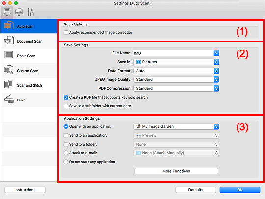 figure: Settings dialog