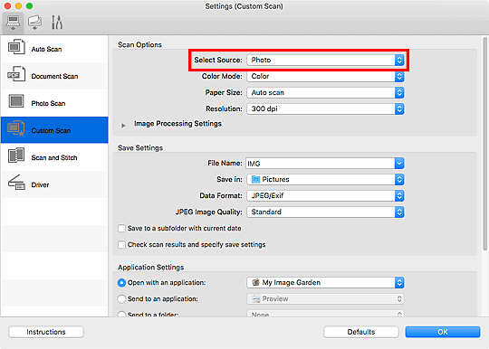 Imagen: cuadro de diálogo Configuración