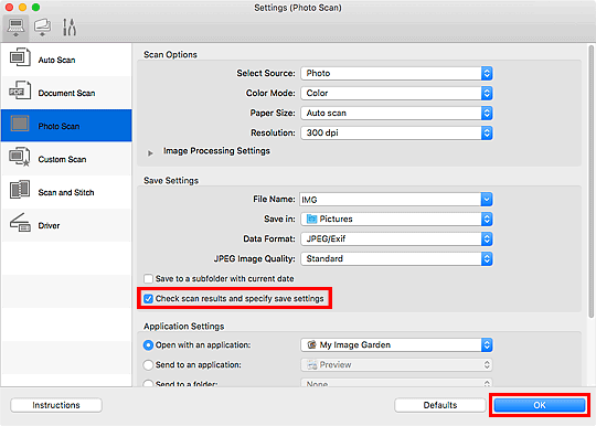 Imagen: cuadro de diálogo Configuración