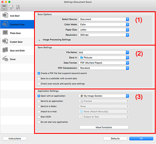 Imagen: cuadro de diálogo Configuración