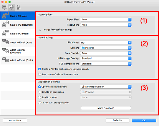 Imagen: cuadro de diálogo Configuración