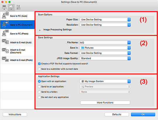 Imagen: cuadro de diálogo Configuración