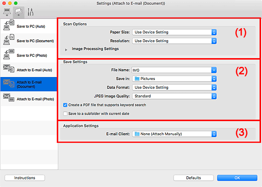 Imagen: cuadro de diálogo Configuración