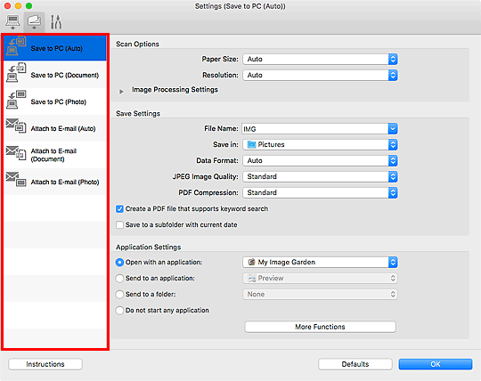 Imagen: cuadro de diálogo Configuración