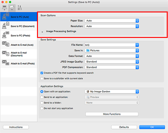 Imagen: cuadro de diálogo Configuración