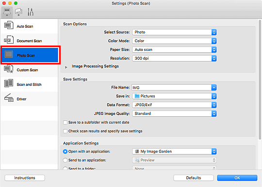 Imagen: cuadro de diálogo Configuración