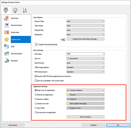 Imagen: cuadro de diálogo Configuración