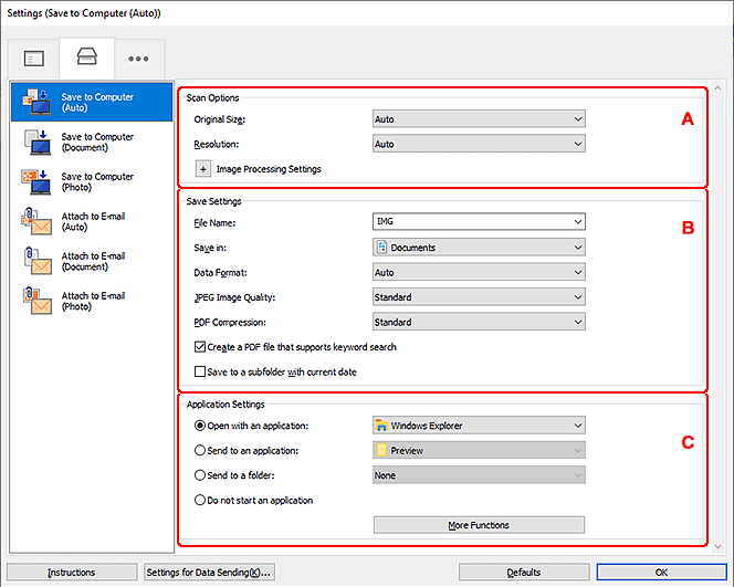 figura: Caseta de dialog Setări