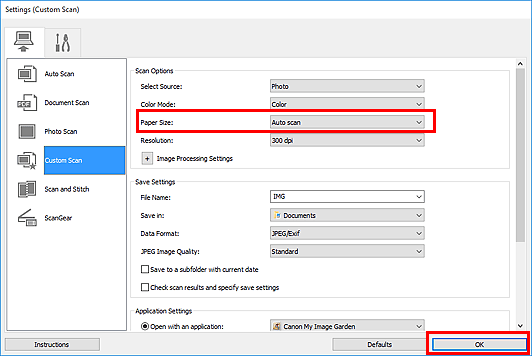 Imagen: cuadro de diálogo Configuración