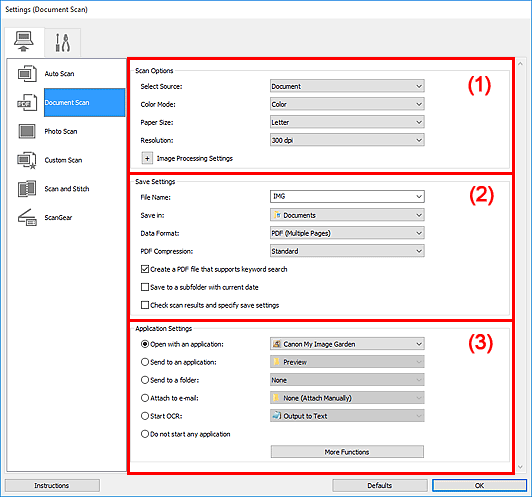 Imagen: cuadro de diálogo Configuración