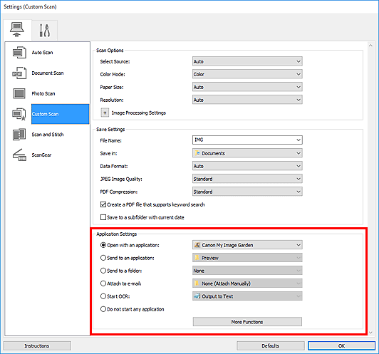 Imagen: cuadro de diálogo Configuración