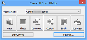 şekil: IJ Scan Utility