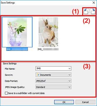 figure: Save Settings dialog box