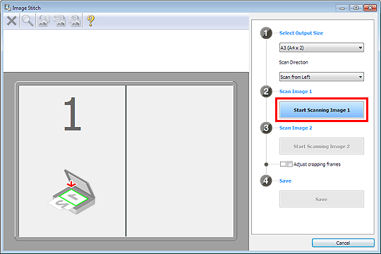 figure: Image Stitch window