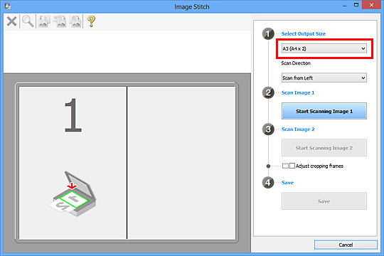 фигура: Прозорец &bdquo;Слепване на изображения&rdquo;