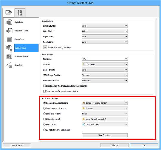 Imagen: cuadro de diálogo Configuración