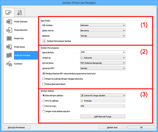 gambar: Kotak dialog Setelan