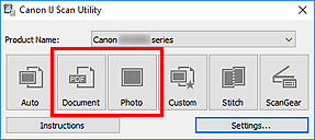 obrázek: Nástroj IJ Scan Utility