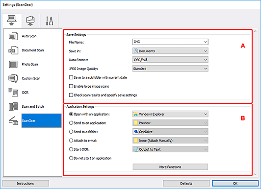 Imagen: cuadro de diálogo Configuración