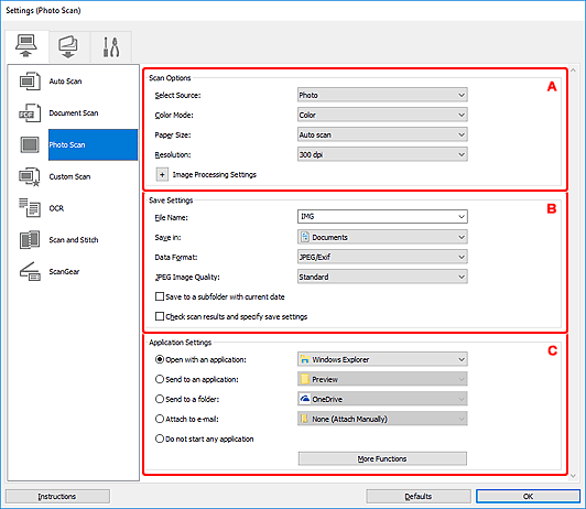 Imagen: cuadro de diálogo Configuración