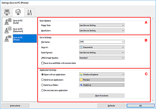 slika: dijaloški okvir Postavke