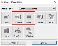 obrázek: Nástroj IJ Scan Utility