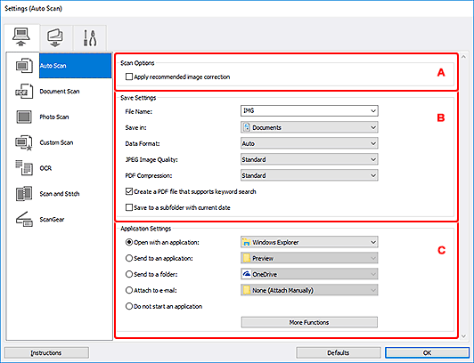 Imagen: cuadro de diálogo Configuración