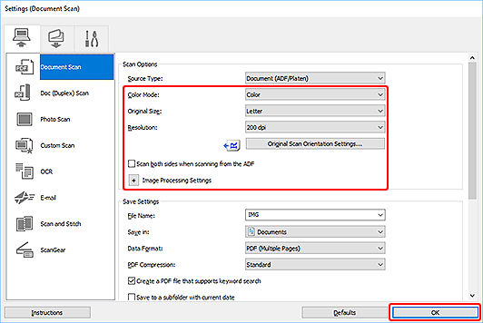 малюнок: Діалогове вікно &laquo;Параметри&raquo;