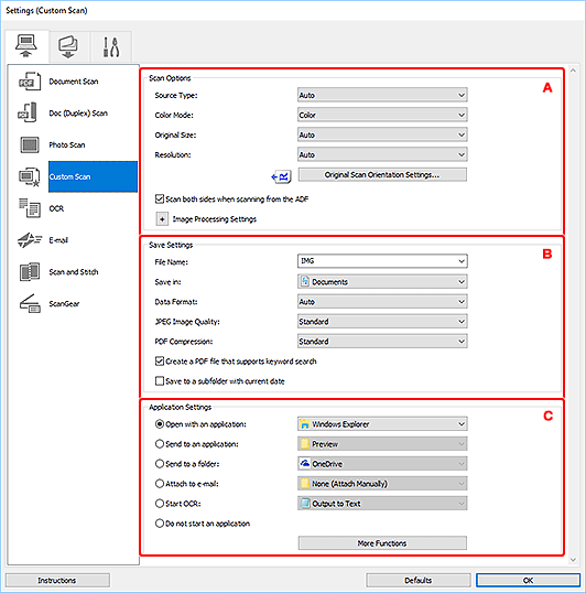 Imagen: cuadro de diálogo Configuración