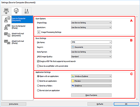 Imagen: cuadro de diálogo Configuración