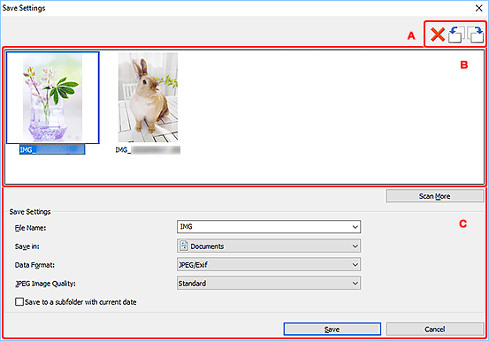 kuva: Tallenna asetukset -valintaikkuna