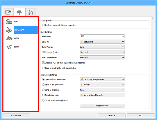 Imagen: cuadro de diálogo Configuración