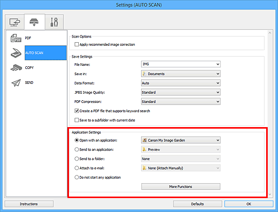 Imagen: cuadro de diálogo Configuración