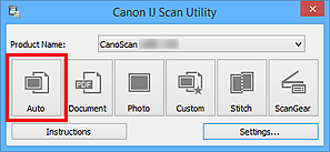 Ábra: Az IJ Scan Utility elindítása