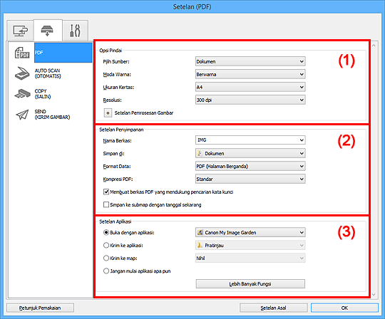 gambar: Kotak dialog Setelan