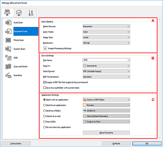 Imagen: cuadro de diálogo Configuración