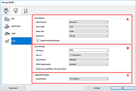 Imagen: cuadro de diálogo Configuración