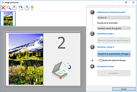 figure : fenêtre Image panorama