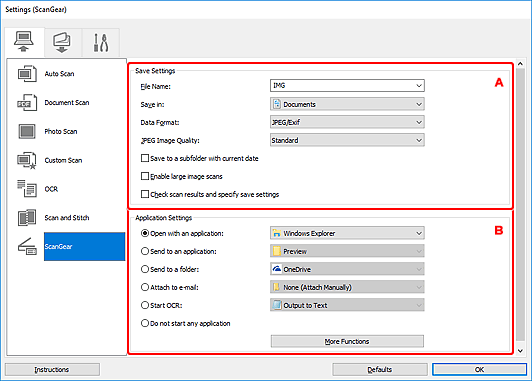 Imagen: cuadro de diálogo Configuración