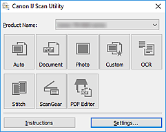 Obrázok: aplikácia IJ Scan Utility
