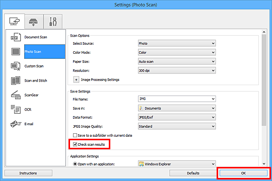 Imagen: cuadro de diálogo Configuración